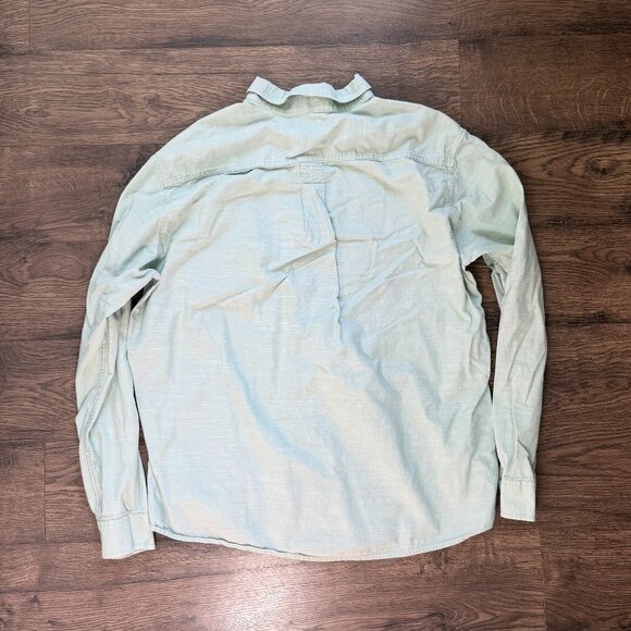 Men's Eddie Bauer Collared Button Up in Mint Green Classic Fit - Picture 3 of 3